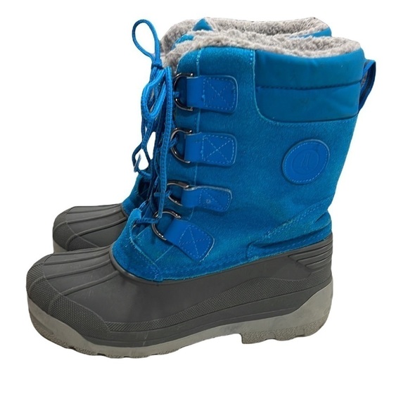 LAND’S End Girl’s Waterproof Suede Rubber Duck Boot SZ 6 - Picture 3 of 8